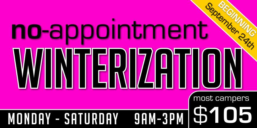 No Appointment, Drive-Thru Winterization